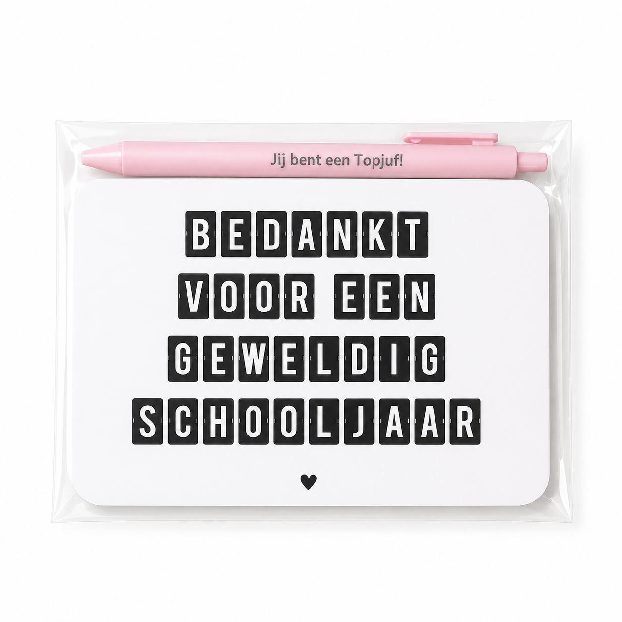 Kaart met Pen - "Bedankt voor een geweldig schooljaar"
