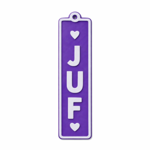 Boekenlegger "Juf" Paars
