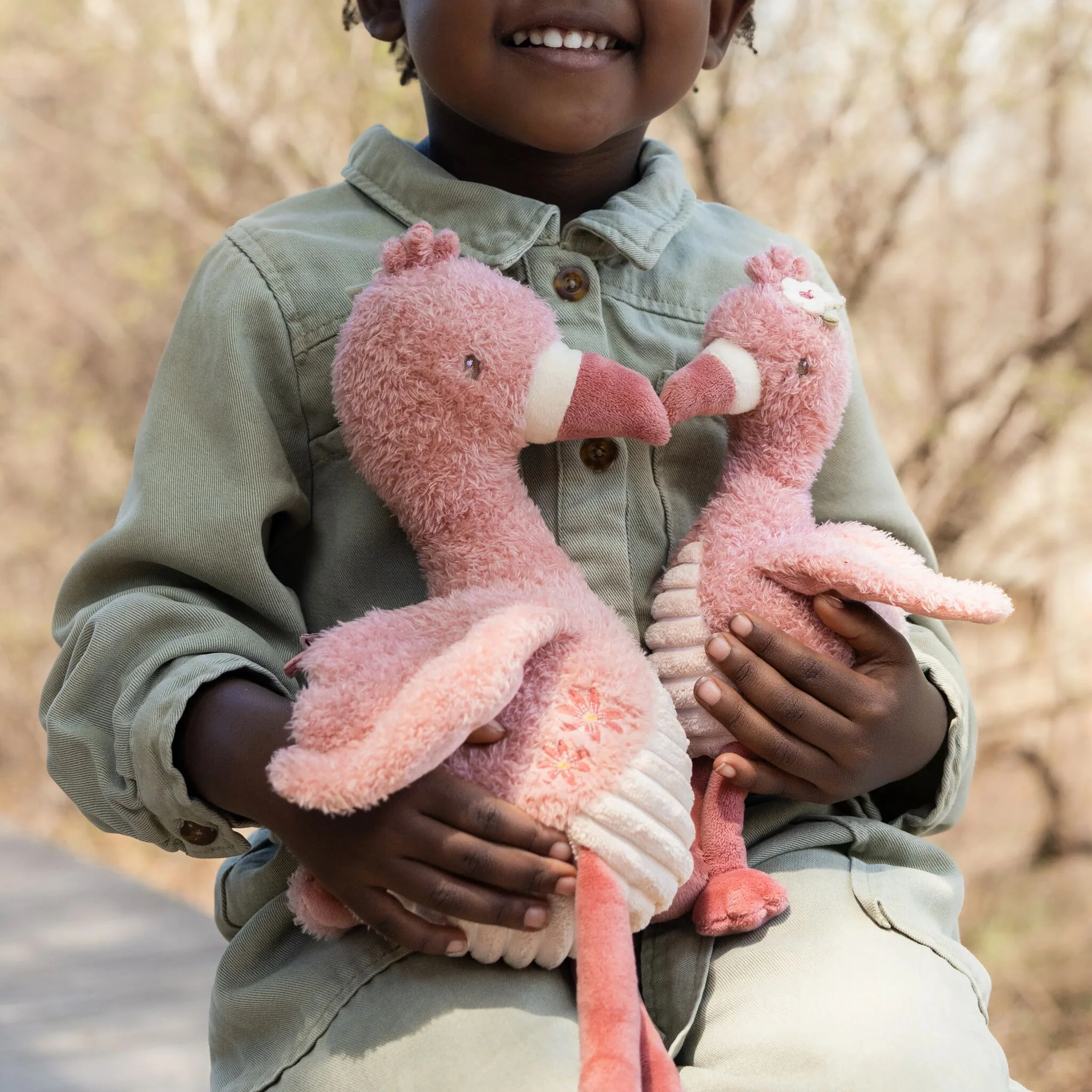Little Dutch Knuffel Flamingo - Roze - 17 cm - Afbeelding 5