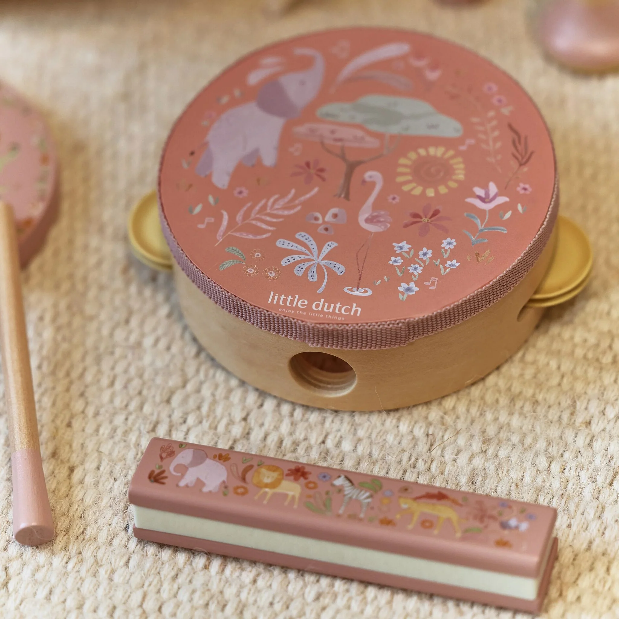 Little Dutch Muziekset - Roze - Safari Friends - Afbeelding 6