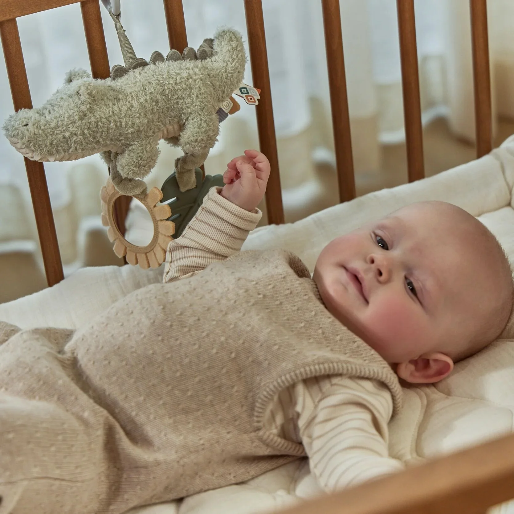 Little Dutch Safari Friends Activiteitenhanger Krokodil - Groen - Afbeelding 6