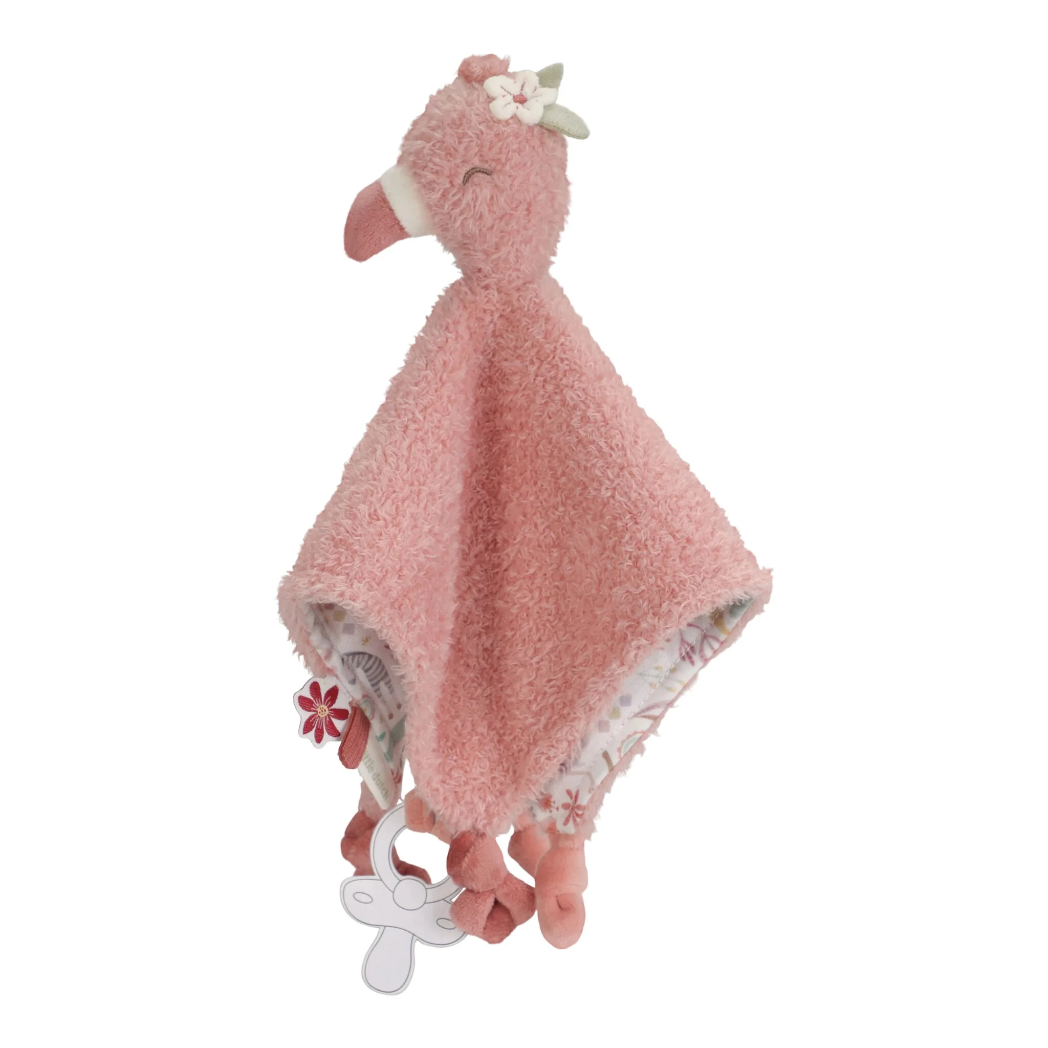 Little Dutch Safari Friends Knuffeldoekje Flamingo - Roze