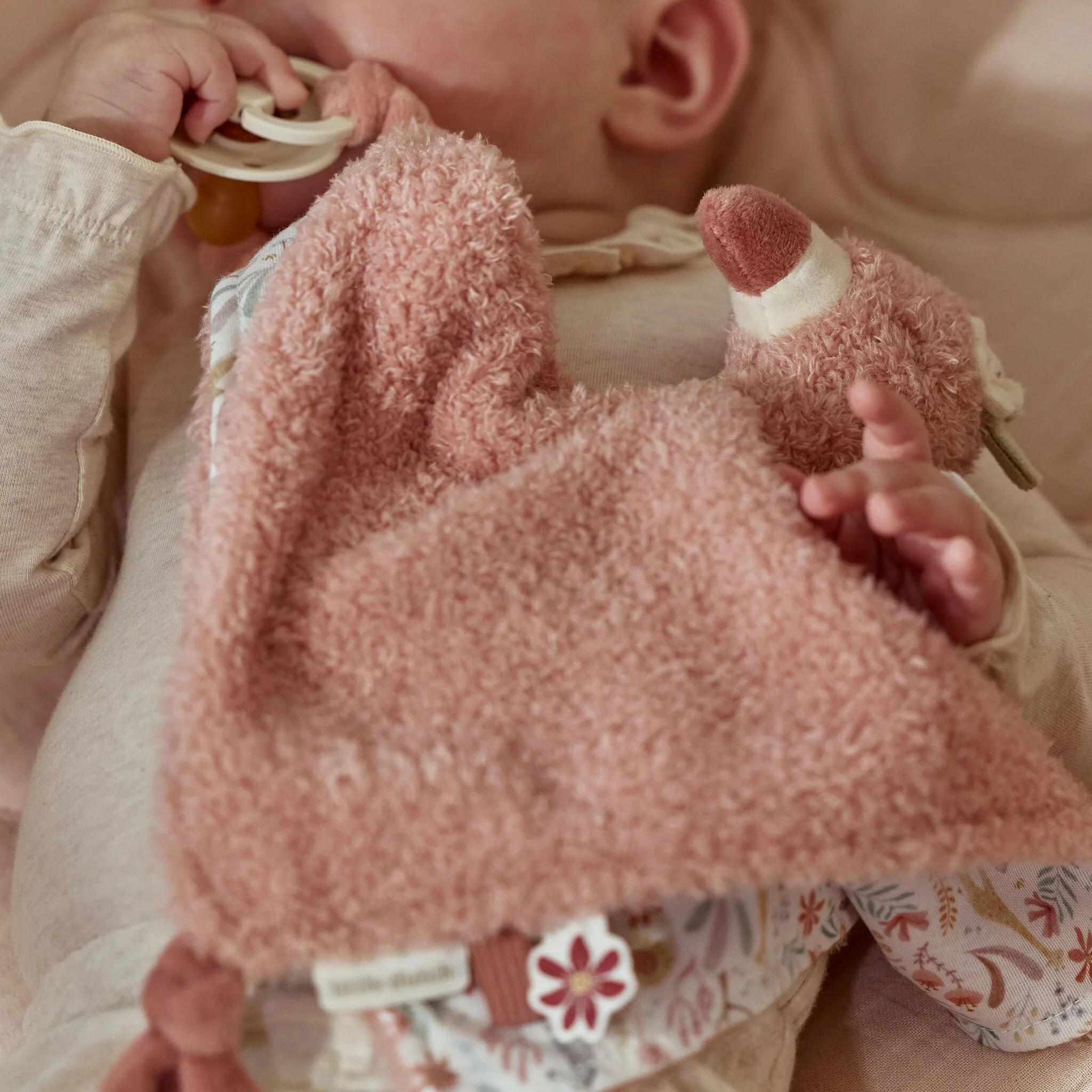 Little Dutch Safari Friends Knuffeldoekje Flamingo - Roze - Afbeelding 4