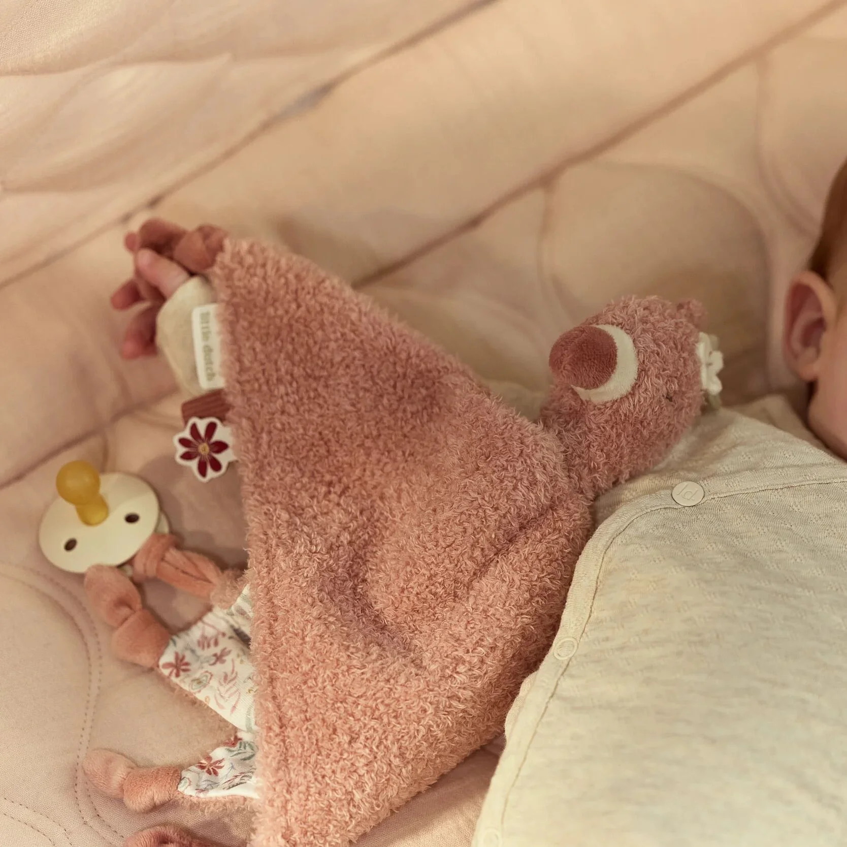 Little Dutch Safari Friends Knuffeldoekje Flamingo - Roze - Afbeelding 5