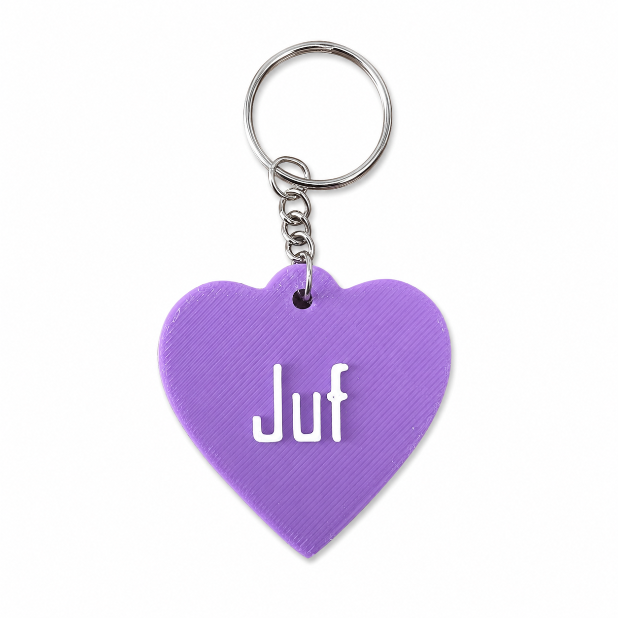 Hartjes Sleutelhanger “Juf” Paars - Afbeelding 2