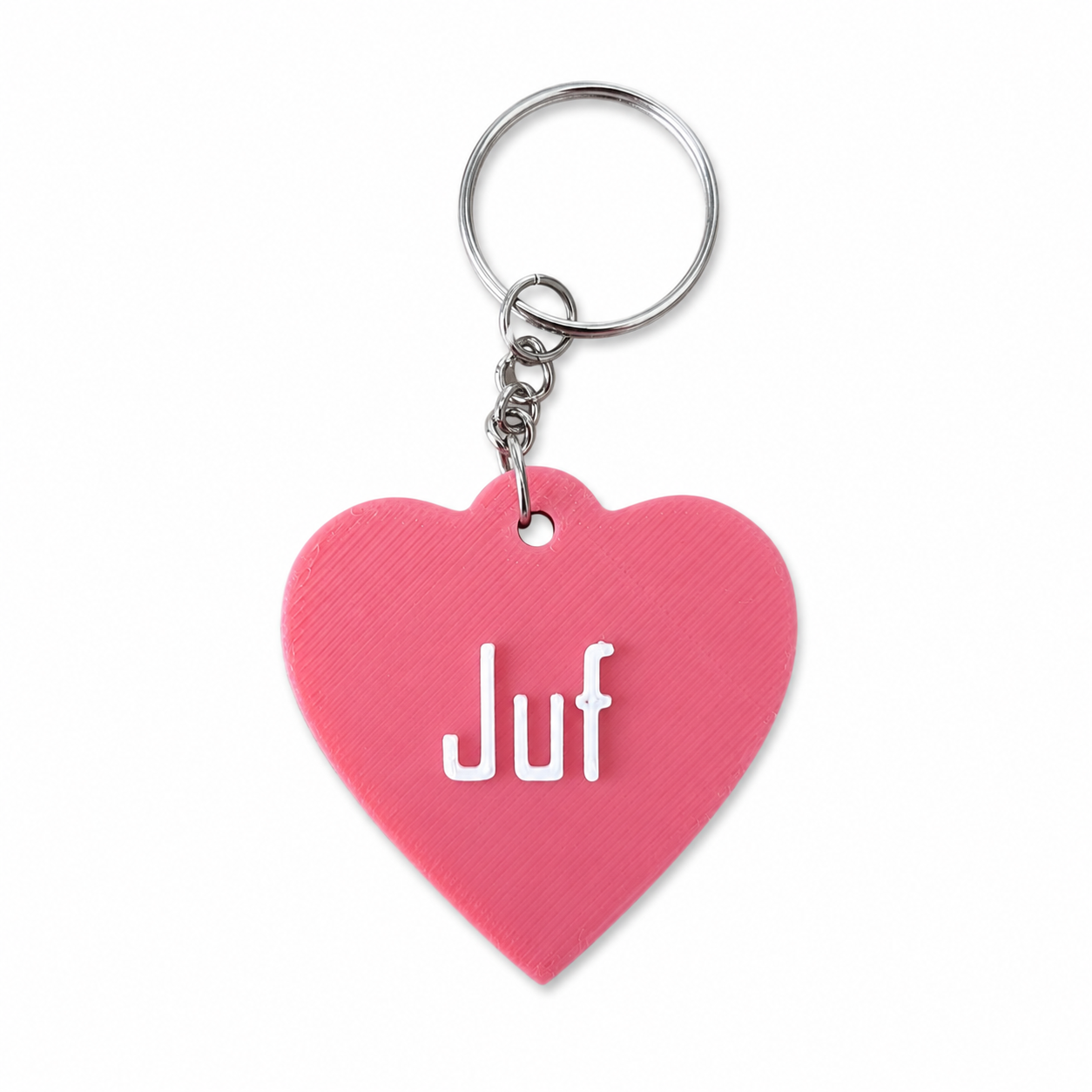Hartjes Sleutelhanger “Juf” Roze - Afbeelding 2
