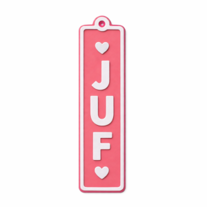 Boekenlegger "Juf" Roze