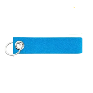 Vilten Sleutelhanger met Naam - Blauw