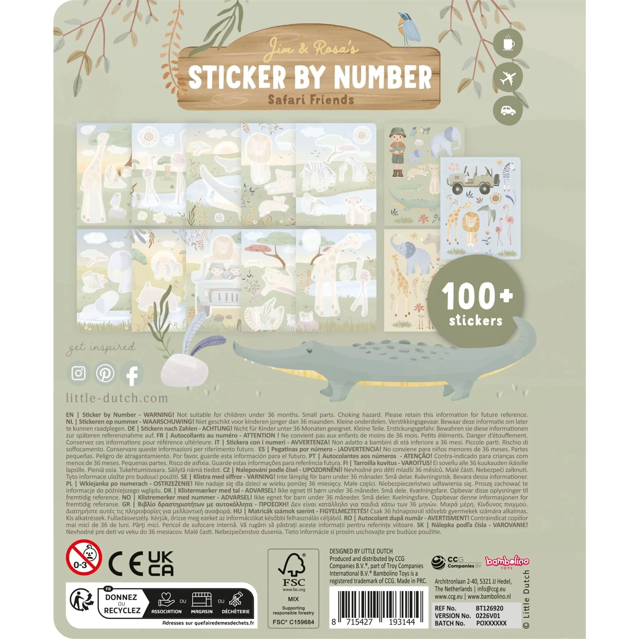 Little Dutch Stickerboek op nummer - Jim - Afbeelding 3